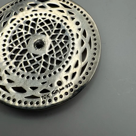 Keith Jack sterling silver w/ 10K Gold pendant - Picture 5 of 5